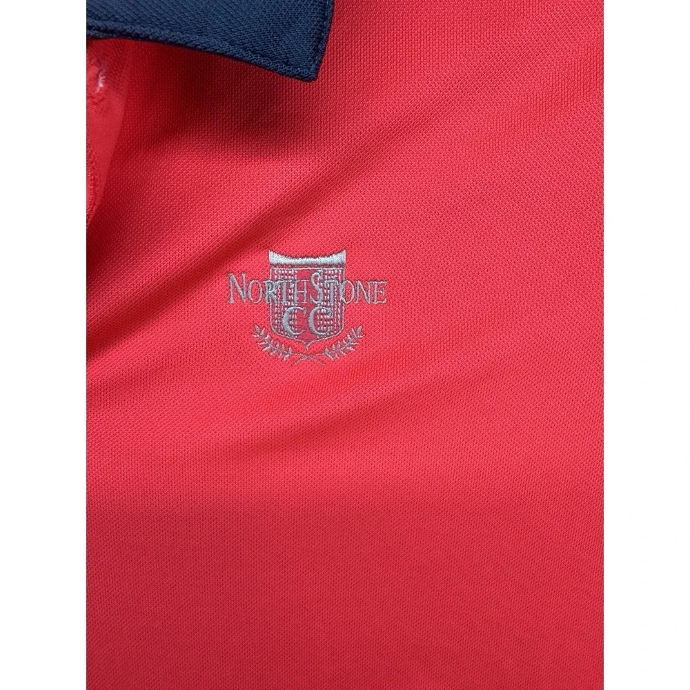 Adidas Climacool Polo Shirt North Stone CC Red Blue Men's Size L